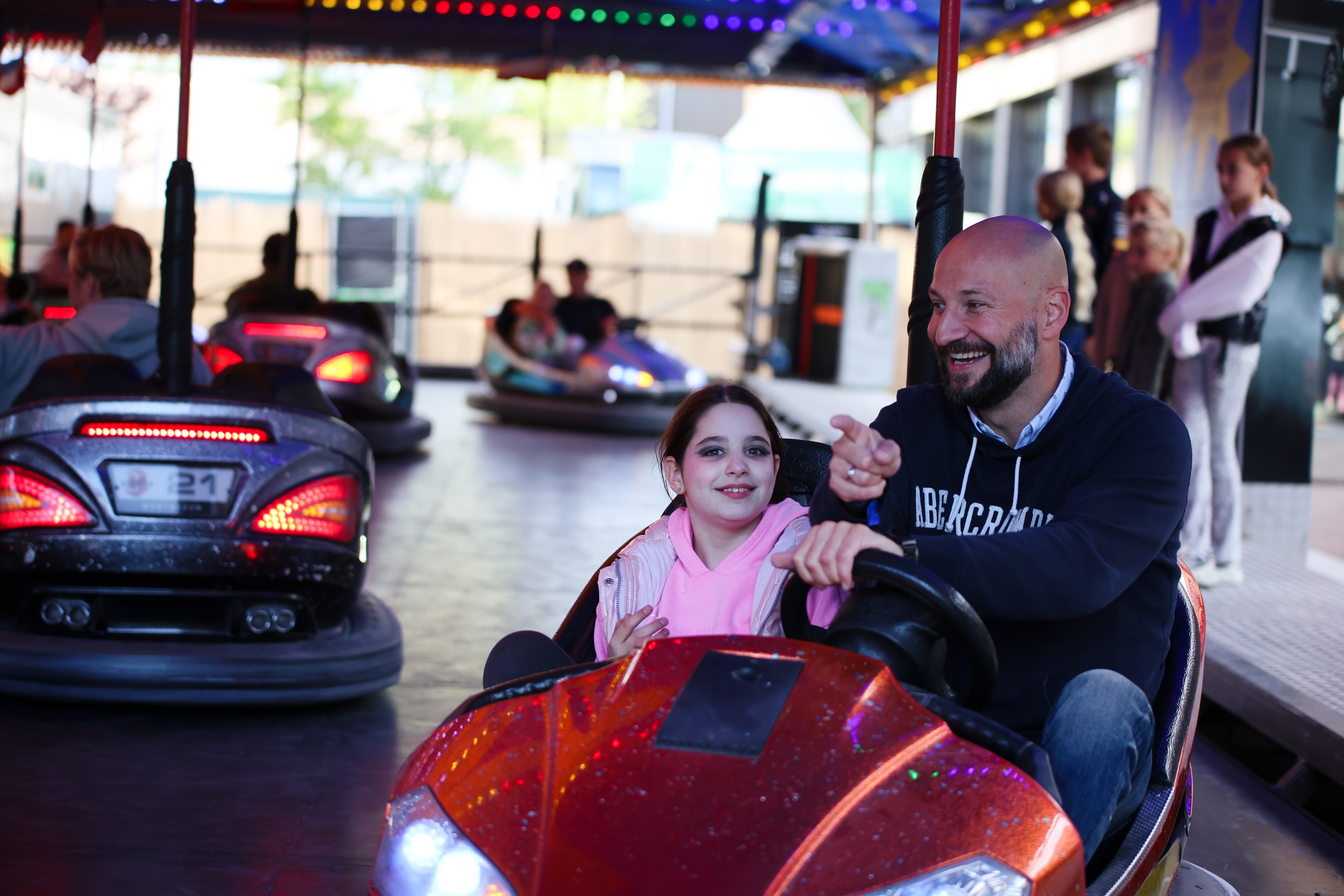 Family day bumper cars